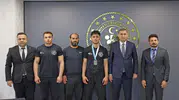 Şampiyon sporcular Kahramanmaraş'ta! Yasin Özdemir'e ziyaret