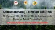 Kahramanmaraş’ta Ormanlara Girişler 31 Ekim’e Kadar Yasak