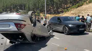 Kuzey Çevre Yolunda Kaza: Araç Takla Attı