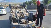 Kahramanmaraş'ta Takla Atan Otomobilde 2 Yaralı!