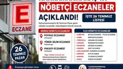 Kahramanmaraş'ta Bugün Hangi Eczaneler Nöbetçi? İşte 26 Temmuz Listesi