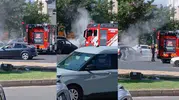 Kahramanmaraş'ta Seyir Halindeki Araç Alev Aldı!