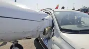 Yok Böyle Kaza: Uçağa Araba Çarptı!