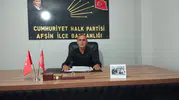 CHP Afşin İlçe Başkanlığına Hüseyin Temur Seçildi