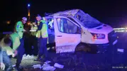 Manisa’da Yağışlı Yolda Takla Atan Otomobilde 4 Yaralı