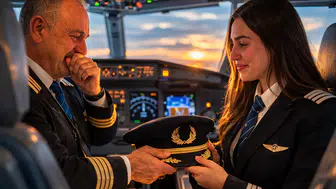 Gökyüzünde Duygusal An: Kaptan Baba Görevi Kızına Devretti