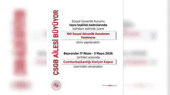 SGK 100 Denetmen Yardımcısı Alımı İçin Süreç Başladı