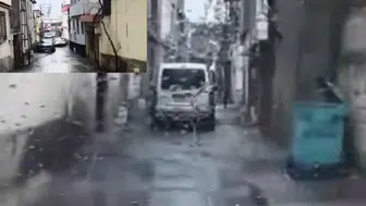 Bu Sokakta Ne Oldu? Sürücü Çaresiz Kaldı