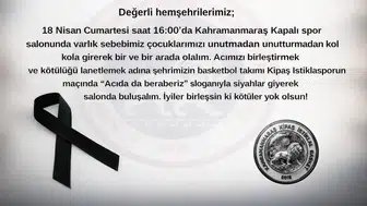 Kipaş İstiklalspor Basket Maçında Birlik Çağrısı