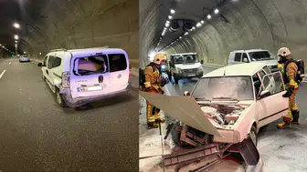 Sezai Karakoç Tüneli’nde Kaza: 1 Yaralı Kurtarıldı