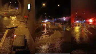Yağışın Etkisiyle Tünel Ulaşıma Kapatıldı