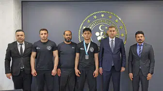 Şampiyon sporcular Kahramanmaraş'ta! Yasin Özdemir'e ziyaret
