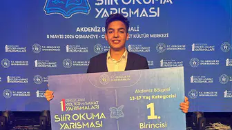 Kahramanmaraşlı Genç Şair Akdeniz Bölge Şampiyonu Oldu