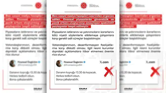 İletişim Başkanlığı'ndan Finansal Piyasalar İçin Uyarı