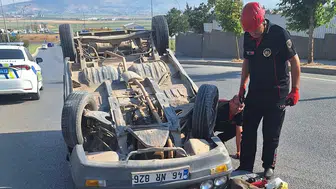 Kahramanmaraş'ta Takla Atan Otomobilde 2 Yaralı!