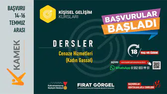 Kahramanmaraş Belediyesi'nden kadınlara gassallık eğitimi: Başvurular başladı!