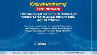 Kahramanmaraş'ta 5 Dev Yatırım Bugün Hizmete Açılıyor