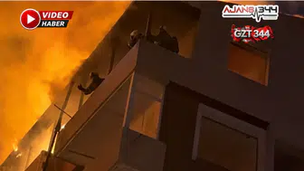Güngören’de Boşaltılan Binanın Çatısını Alevler Sardı