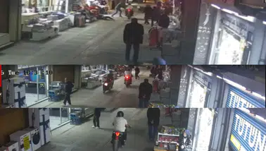 Tarihi çarşıda motosiklet kazası: Yayaya çarpıp kaçtı