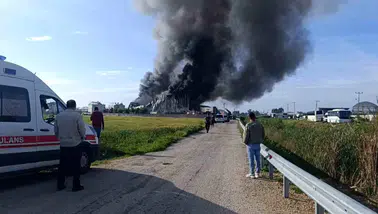 Patates Üretim Tesisinde Yangın Çıktı