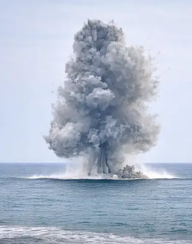 Ordu’da Kıyıya Vuran Araç Açıkta İmha Edildi
