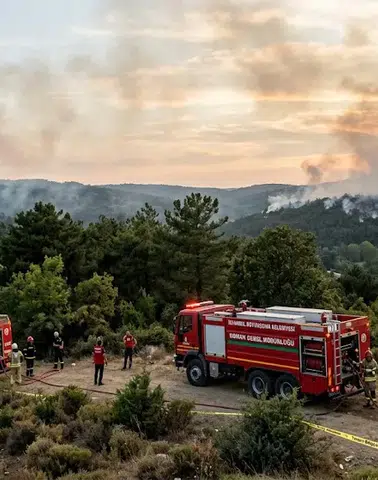 İstanbul'da Orman Yangını: İki İlçede Alevler Söndürüldü