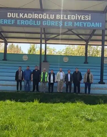 Dulkadiroğlu Belediyesi Dereköy Güreş Meydanı’nı İnceledi