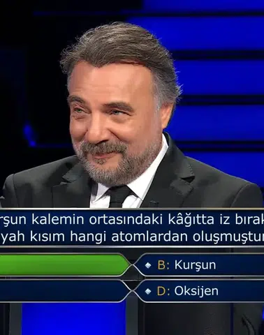 Kurşun Kalemin Ortasındaki Siyah Kısım Hangi Atomlardan Oluşur? Kim Milyoner Olmak İster'in 100 Bin TL'lik Sorusu
