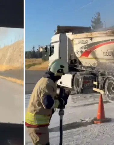 Gaziantep Yolu'nda Tır Alevlere Teslim Oldu