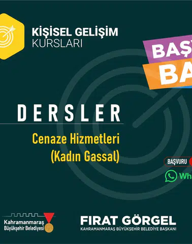 Kahramanmaraş Belediyesi'nden kadınlara gassallık eğitimi: Başvurular başladı!