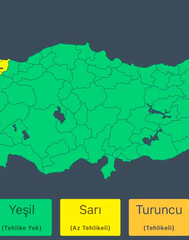 Bakanlık sarı kodla uyardı: Fırtınaya dikkat!