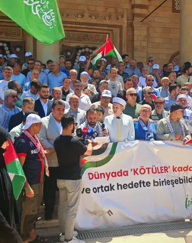 Filistin Destek Konvoyu Kahramanmaraş'ta Karşılandı