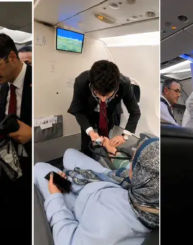 Uçakta Fenalaşan Yolcuya Bakan Memişoğlu'nun Ekibi Müdahale Etti