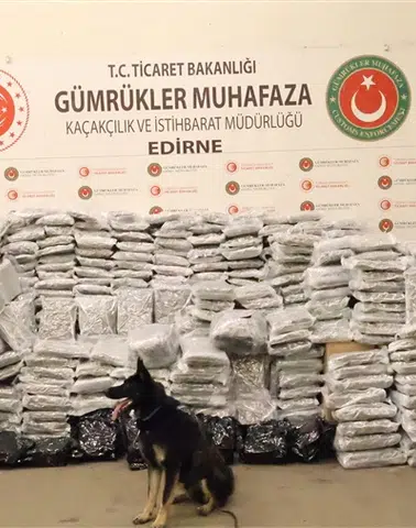 Zehir tacirlerine bir darbe daha! Kapıkule'de 810 kilogram esrar ele geçirildi