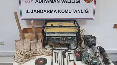 Adıyaman'da kaçak kazıya suçüstü