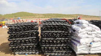 Gaziantep'te depremzede çiftçilere sulama sistemi desteği