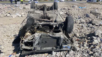 Takla atan otomobil 50 metre sürüklendi: 1 yaralı