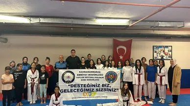 Kahramanmaraş polisi 20 gence tekvando eğitimi verdi