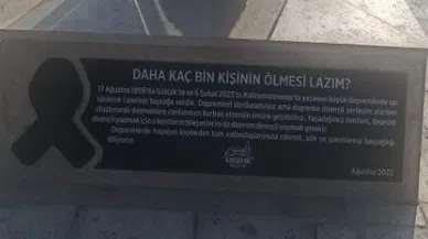 Kırşehir Belediyesi 6 Şubat ve 17 Ağustos depremleri için anıt dikti