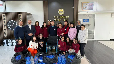 Kahramanmaraş’taki öğrencilerden ‘mavi kapak’ hassasiyeti