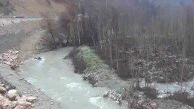 Helete’de doğalgaz çalışmaları dereyi taşırdı