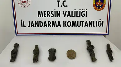 Mersin'de evinde tarihi eser bulunan şüpheli gözaltına alındı