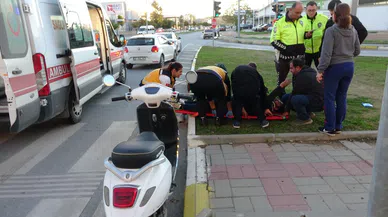 Motosiklet Kazası: Yaralı Sürücü Hastaneye Kaldırıldı