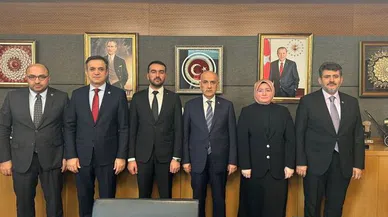 AK Partili vekiller TBMM'de Elbistan İlçe Başkanı Mehmet Bölükbaşı ile görüştüler