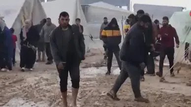 Kış, Gazze’de çadırda yaşayan için hayatı zorlaştırıyor