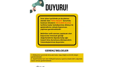Elbistan Belediyesi Orta Hasarlı Binalar İçin Güçlendirme Ruhsatı Uyarısı!