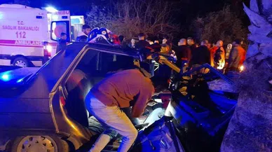 Otomobil palmiye ağacına çarptı: 1 ölü, 2 yaralı  