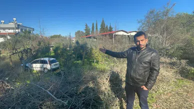 Virajı alamayan otomobil bahçeye uçtu: 1 yaralı