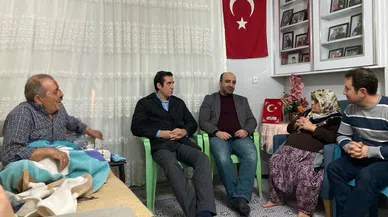 Kaymakamdan şehit babasına geçmiş olsun ziyareti