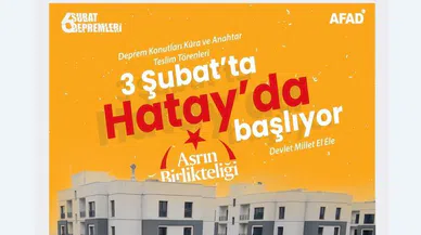 Deprem konutları kura çekimleri bugün Hatay’da başlıyor